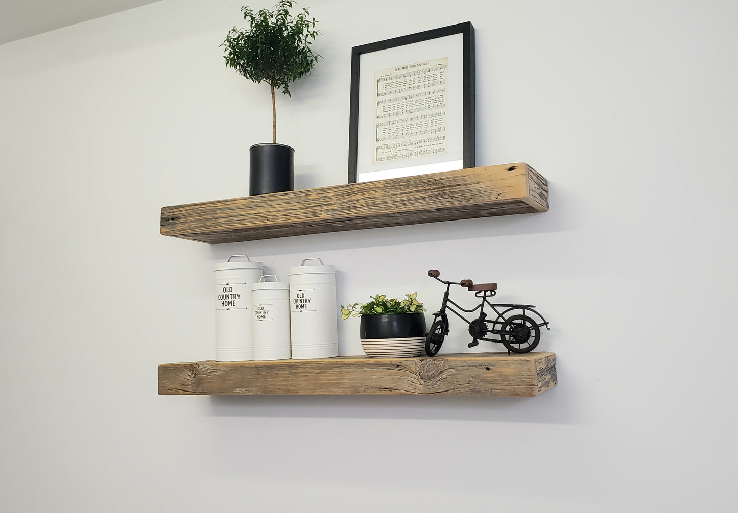 100% AUTHENTIC RECLAIMED WOOD Floating Shelf, Barn wood Shelf, Industrial, Rustic, Wall, Wooden, Mid Century Modern, Vintage, Farmhouse