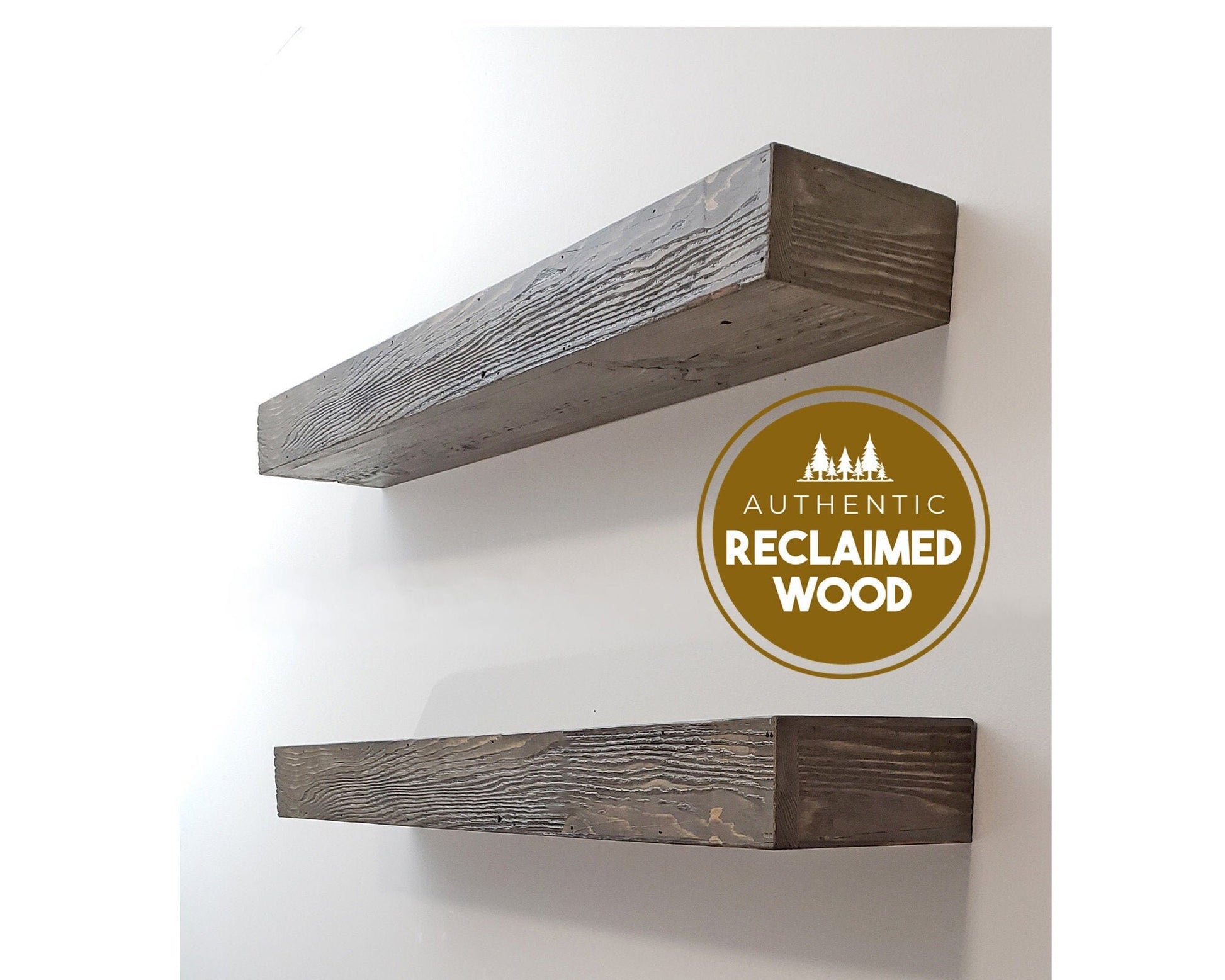 100% AUTHENTIC RECLAIMED WOOD Floating Shelf, Barn wood Shelf, Industrial, Rustic, Wall, Wooden, Mid Century Modern, Vintage, Farmhouse