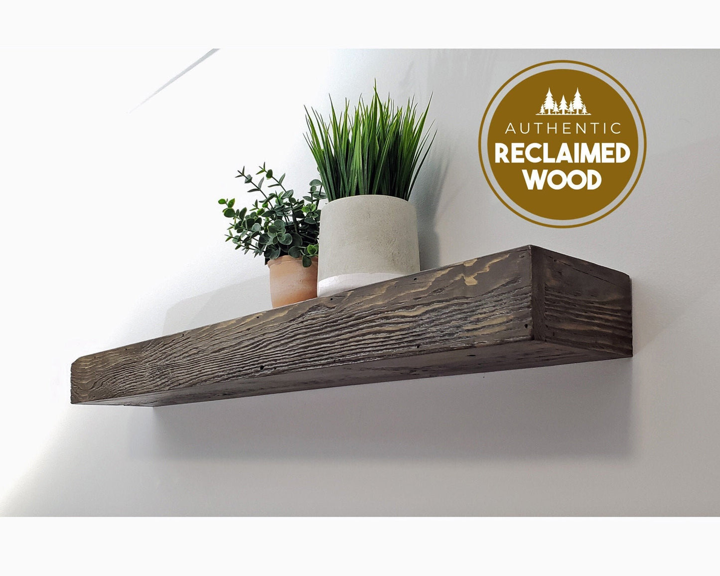 100% AUTHENTIC RECLAIMED WOOD Floating Shelf, Barn wood Shelf, Industrial, Rustic, Wall, Wooden, Mid Century Modern, Vintage, Farmhouse