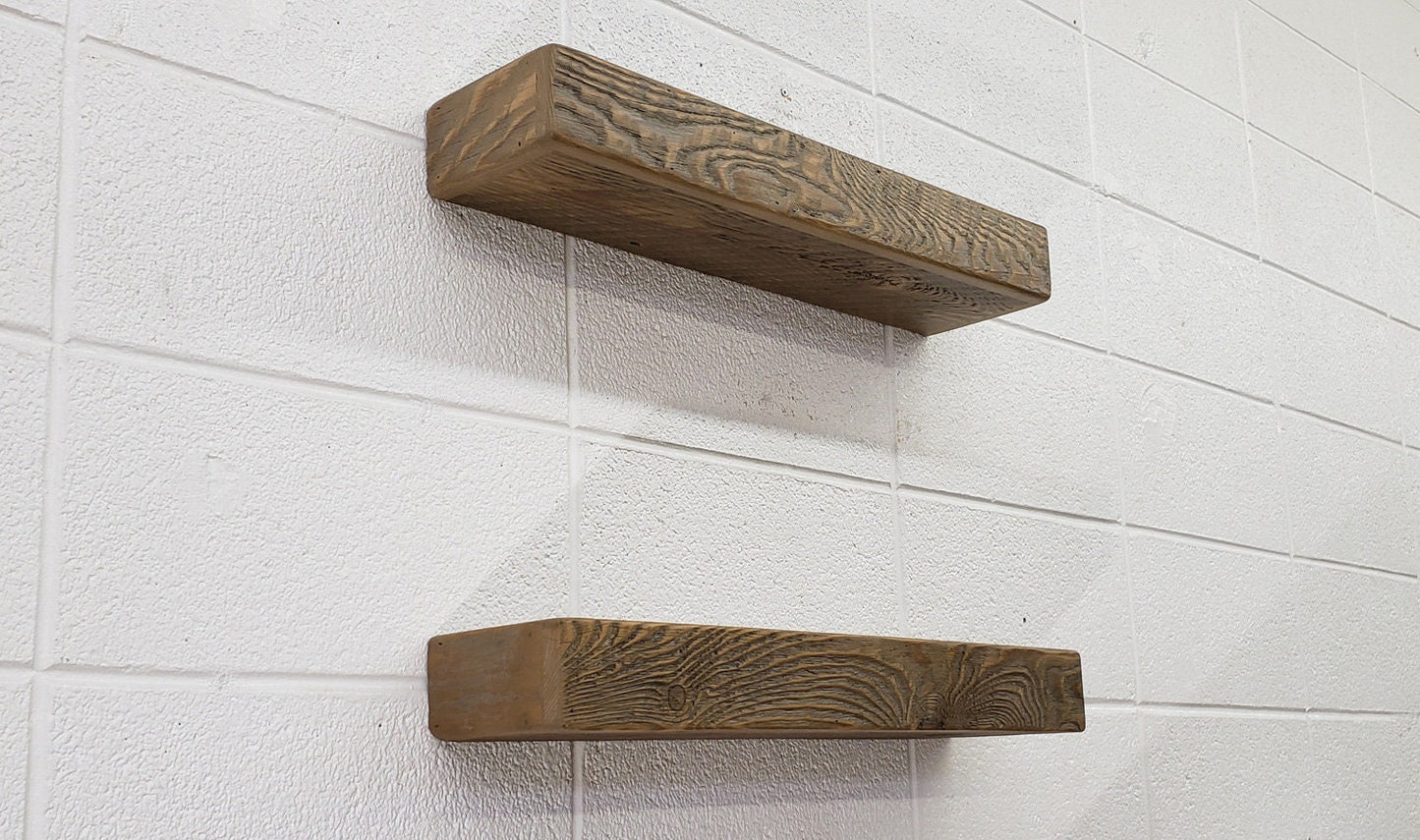 100% AUTHENTIC RECLAIMED WOOD Floating Shelf, Barn wood Shelf, Industrial, Rustic, Wall, Wooden, Mid Century Modern, Vintage, Farmhouse