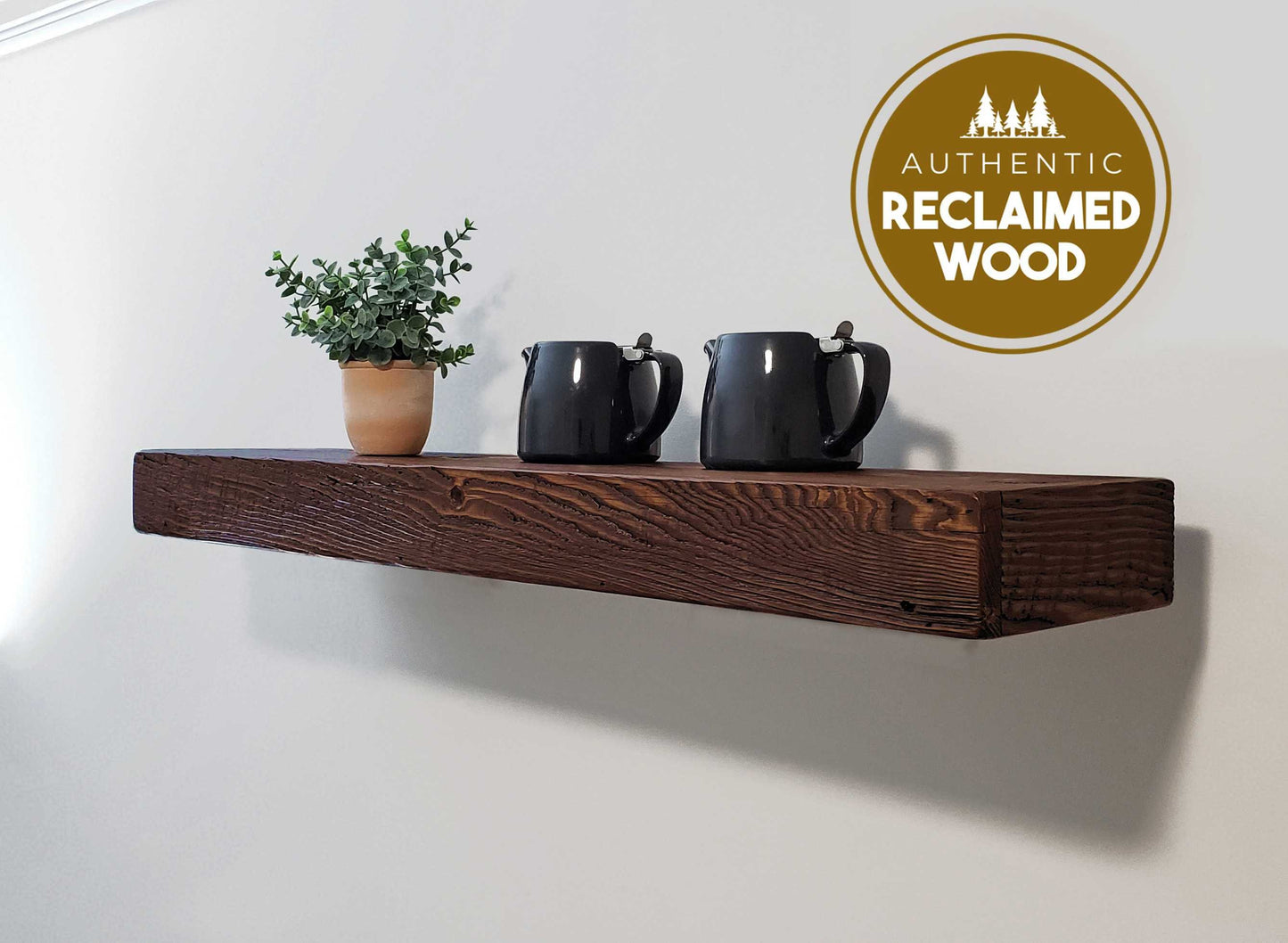 100% AUTHENTIC RECLAIMED WOOD Floating Shelf, Barn wood Shelf, Industrial, Rustic, Wall, Wooden, Mid Century Modern, Vintage, Farmhouse