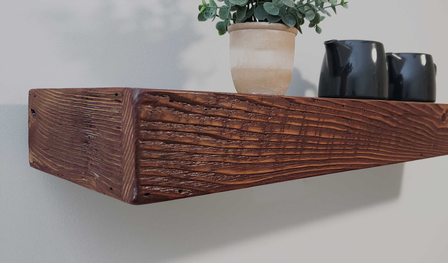 100% AUTHENTIC RECLAIMED WOOD Floating Shelf, Barn wood Shelf, Industrial, Rustic, Wall, Wooden, Mid Century Modern, Vintage, Farmhouse