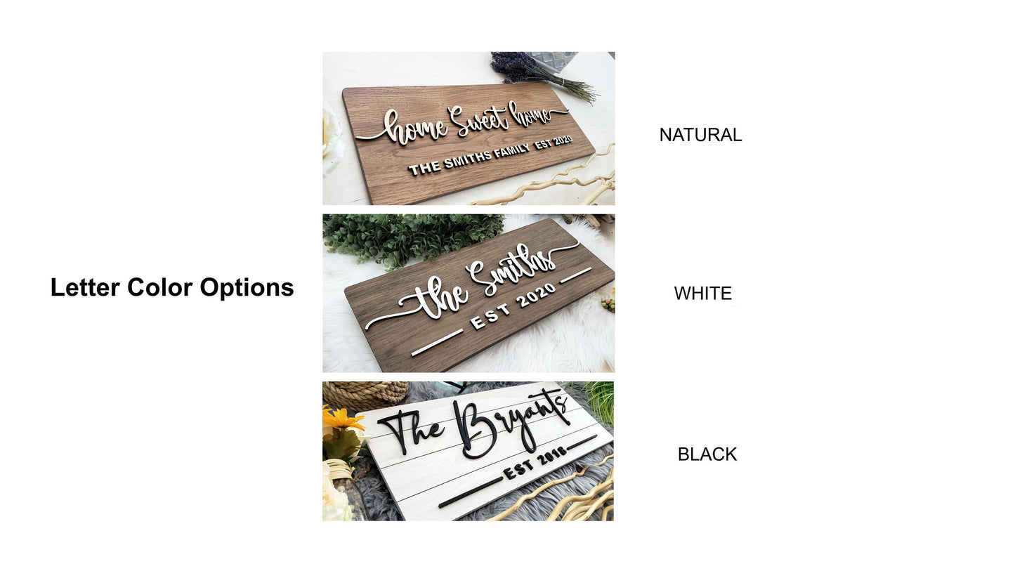 Personalized Farmhouse Wooden Sign | Last Name Sign | Wedding, Anniversary, or Christmas Gift | Rustic Home Decor