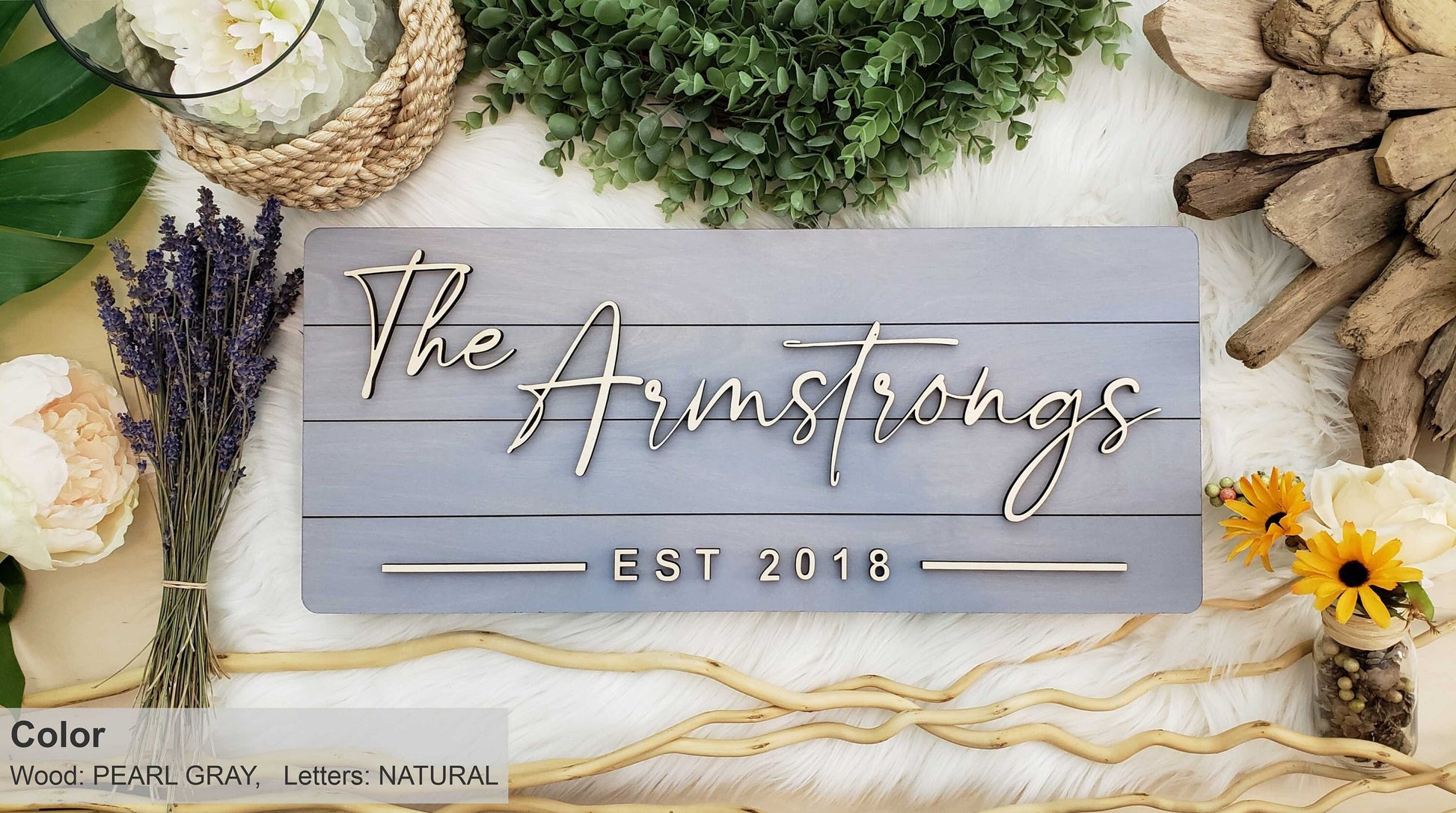 Personalized Farmhouse Wooden Sign | Last Name Sign | Wedding, Anniversary, or Christmas Gift | Rustic Home Decor