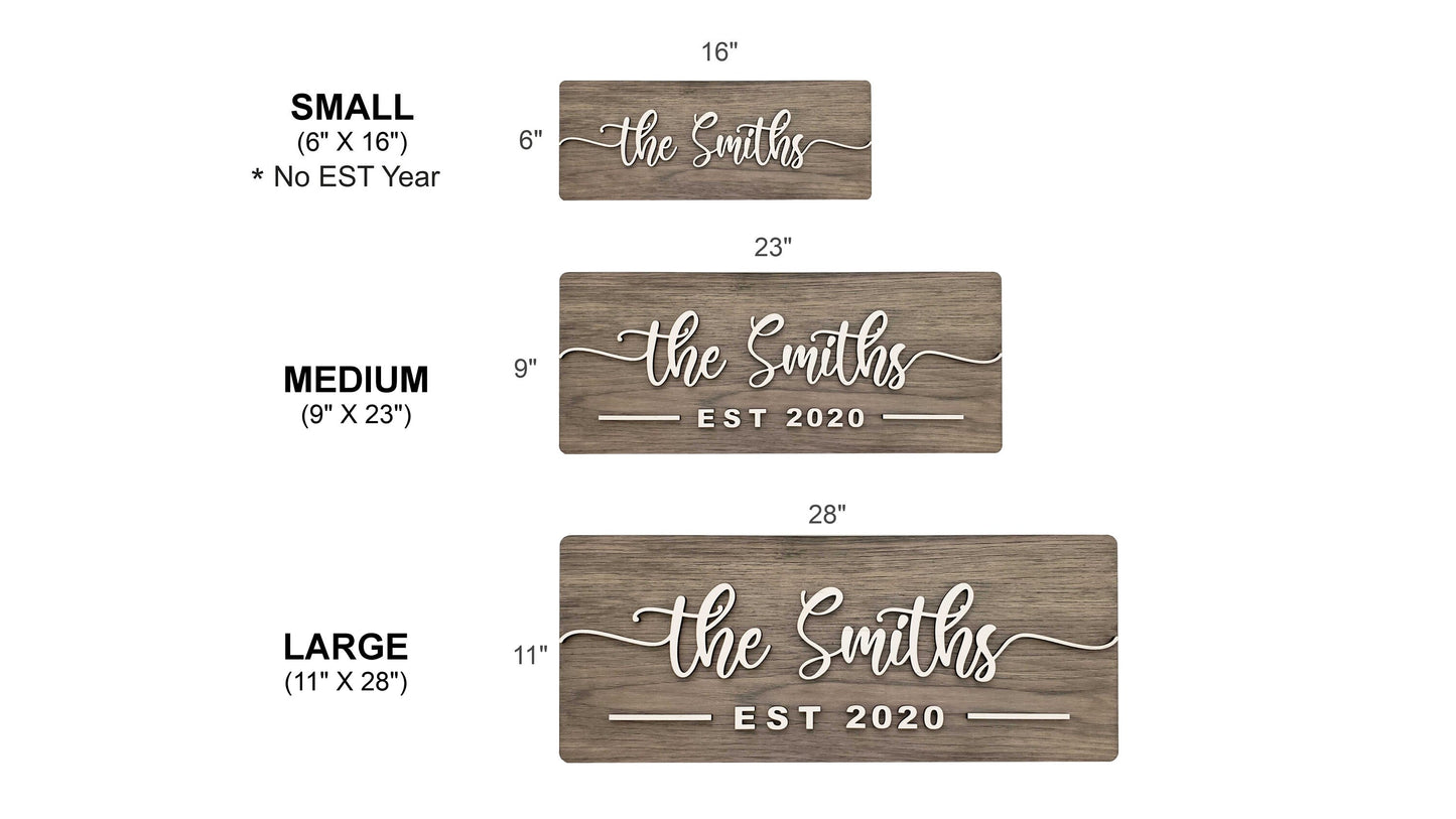 Personalized Farmhouse Wooden Sign | Last Name Sign | Wedding, Anniversary, or Christmas Gift | Home Sweet Home Sign