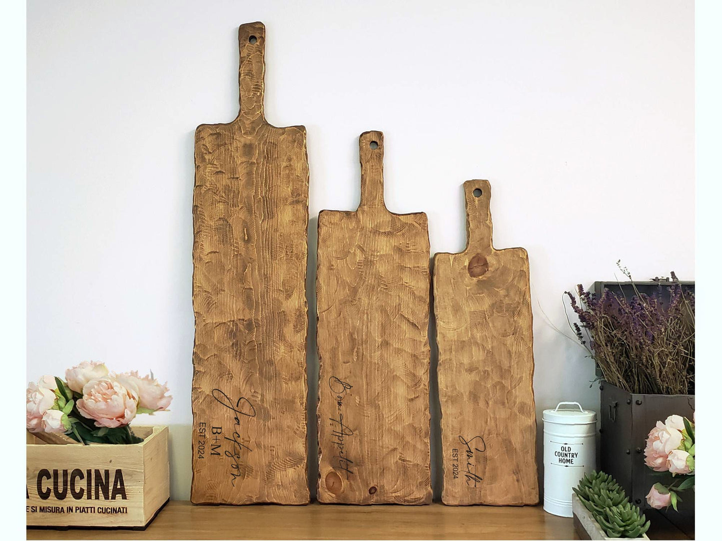 Extra Large Rustic Personalized Charcuterie Boards | Handcrafted Farmhouse Decor | Wedding Gift