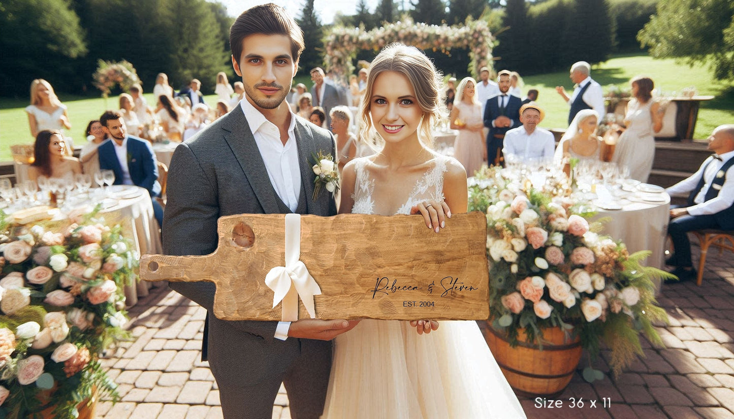 Extra Large Rustic Personalized Charcuterie Boards | Handcrafted Farmhouse Decor | Wedding Gift
